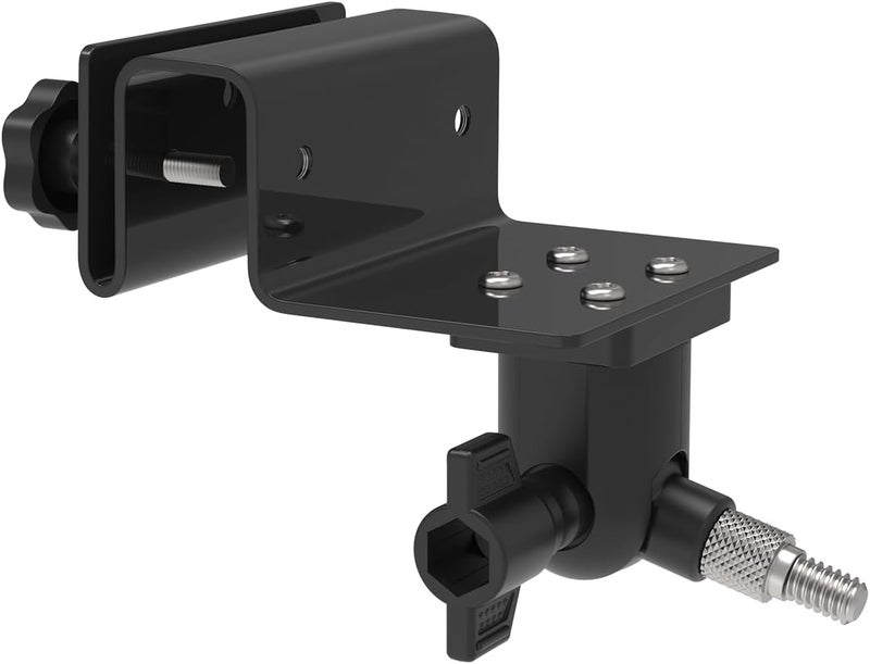 Holicfun Gutter Mount for Ring, Blink, Eufy, and Arlo Outdoor Security Cameras, No-Drill Installation, 360° Adjustable, Weather-Resistant, Black - Image 1